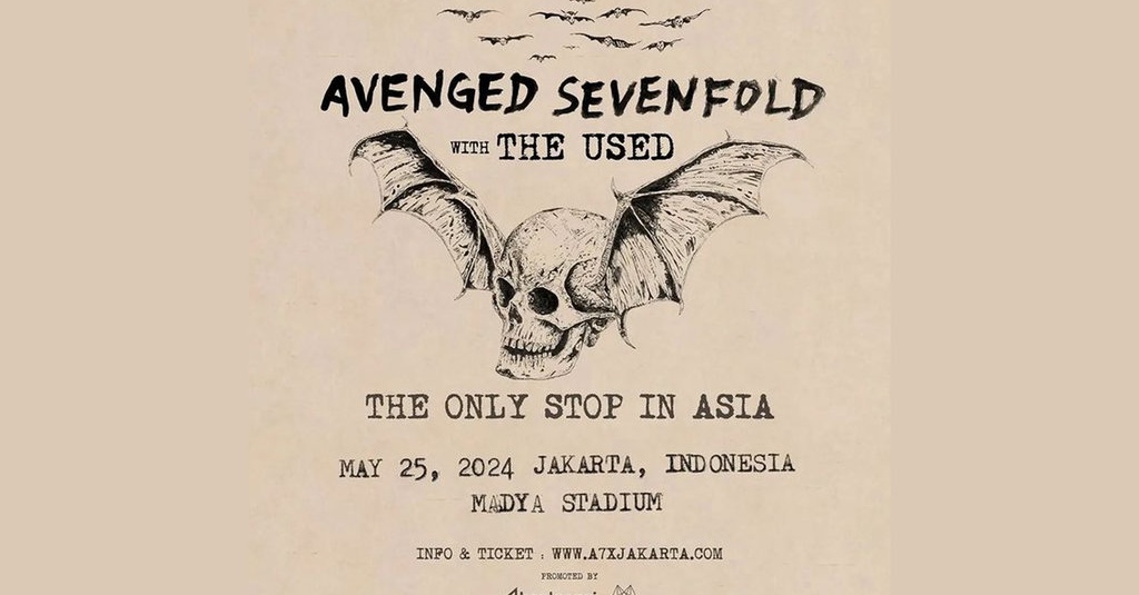 Penjualan Tiket Konser Avenged Sevenfold di Indonesia 2024 Pecahkan Rekor