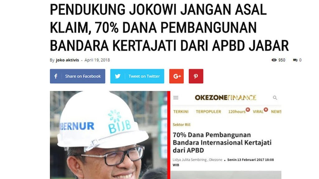 Benarkah 70% Dana Pembangunan Kertajati dari APBD Jabar? Benarkah 70% Dana Pembangunan Kertajati dari APBD Jabar?