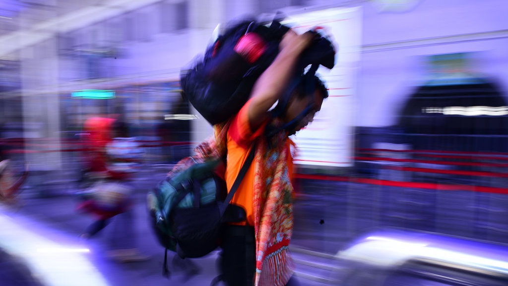 Puncak Arus Balik di Stasiun Pasar Senen