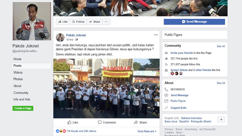 Benarkah Massa #2019GantiPresiden Mendemo Markobar? Benarkah Massa #2019GantiPresiden Mendemo Markobar?