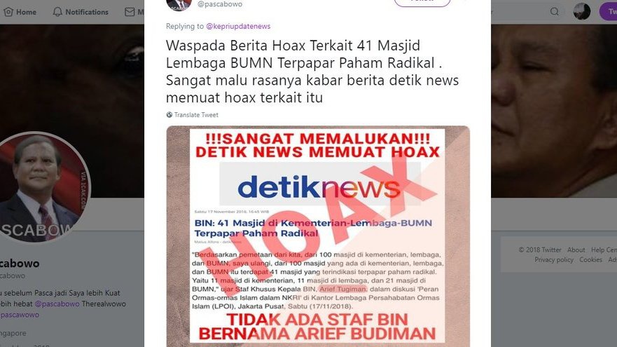 Saat Klaim BIN Soal 41 Masjid Terpapar Radikalisme Disebut Hoaks Saat Klaim BIN Soal 41 Masjid Terpapar Radikalisme Disebut Hoaks
