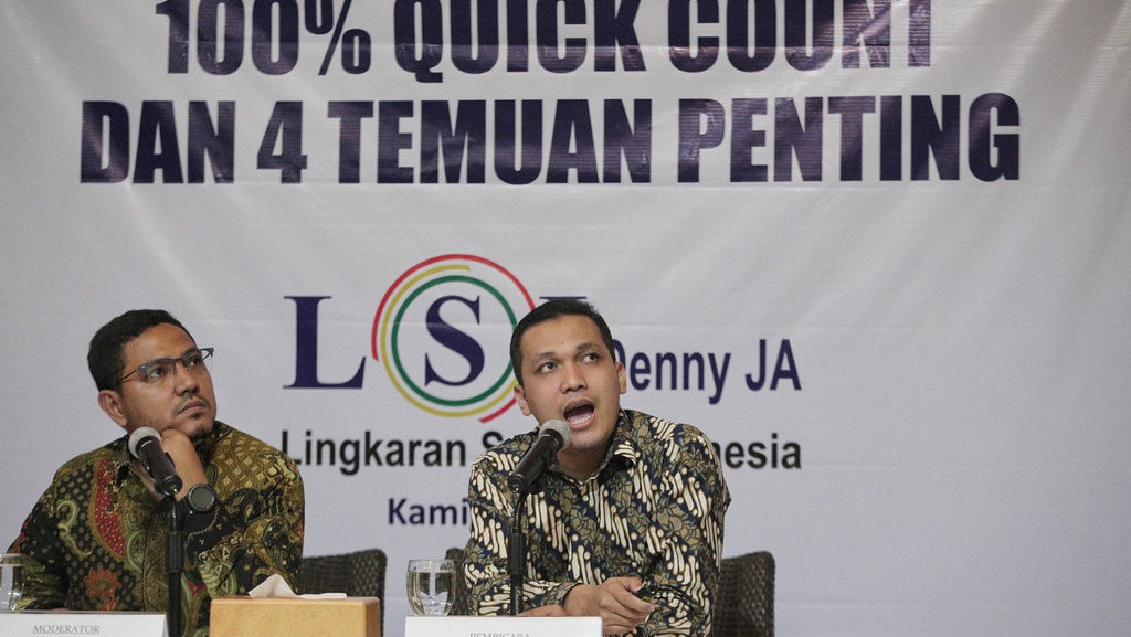 Rilis Hasil Quick Count LSI Denny JA 100 Persen Rilis Hasil Quick Count LSI Denny JA 100 Persen
