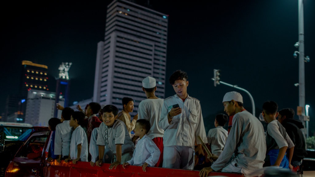 Konvoi Malam Takbiran di Jakarta Konvoi Malam Takbiran di Jakarta