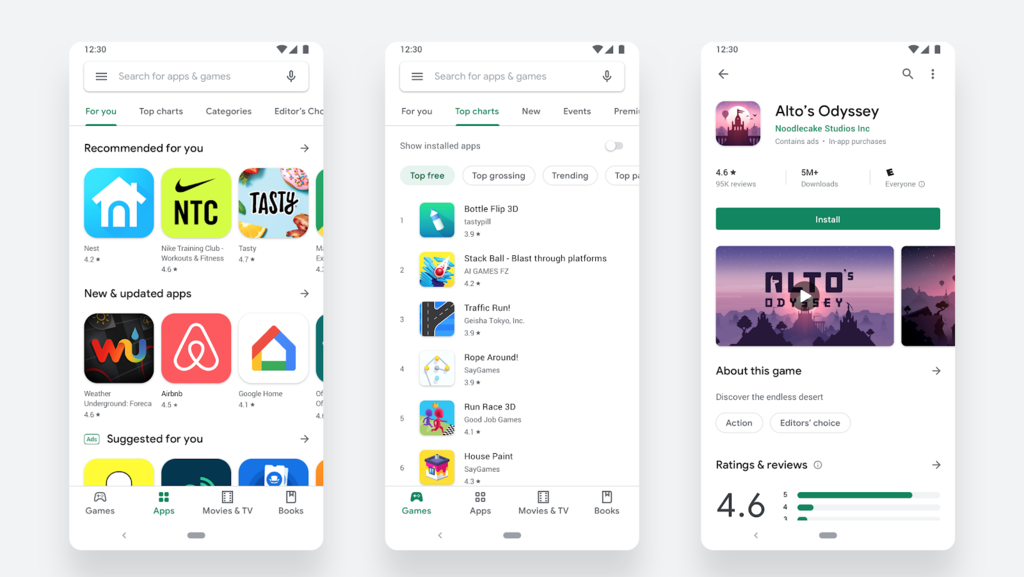 Google Desain Ulang Tampilan Play Store, Terinspirasi App Store? Google Desain Ulang Tampilan Play Store, Terinspirasi App Store?