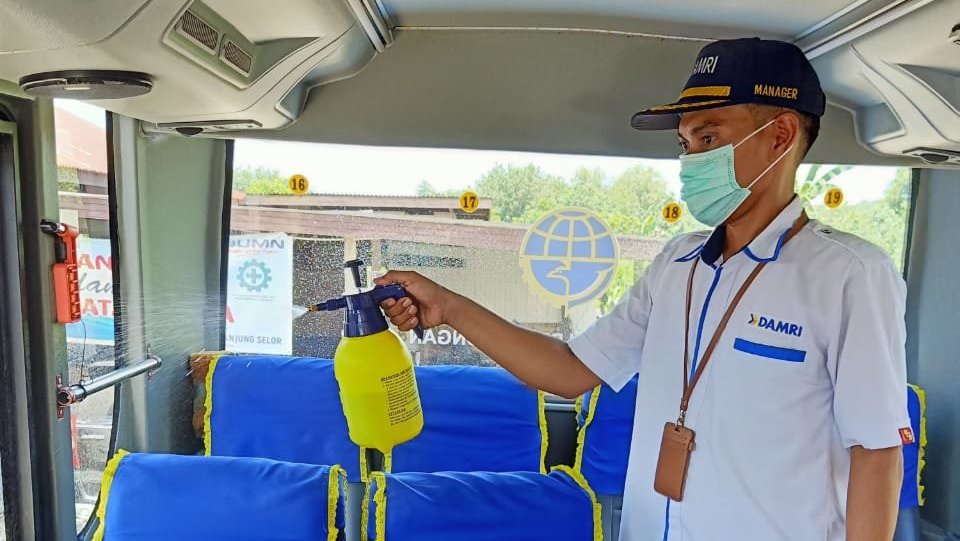Virus Corona Meluas di Indonesia, DAMRI Tetap Beroperasi Normal Virus Corona Meluas di Indonesia, DAMRI Tetap Beroperasi Normal