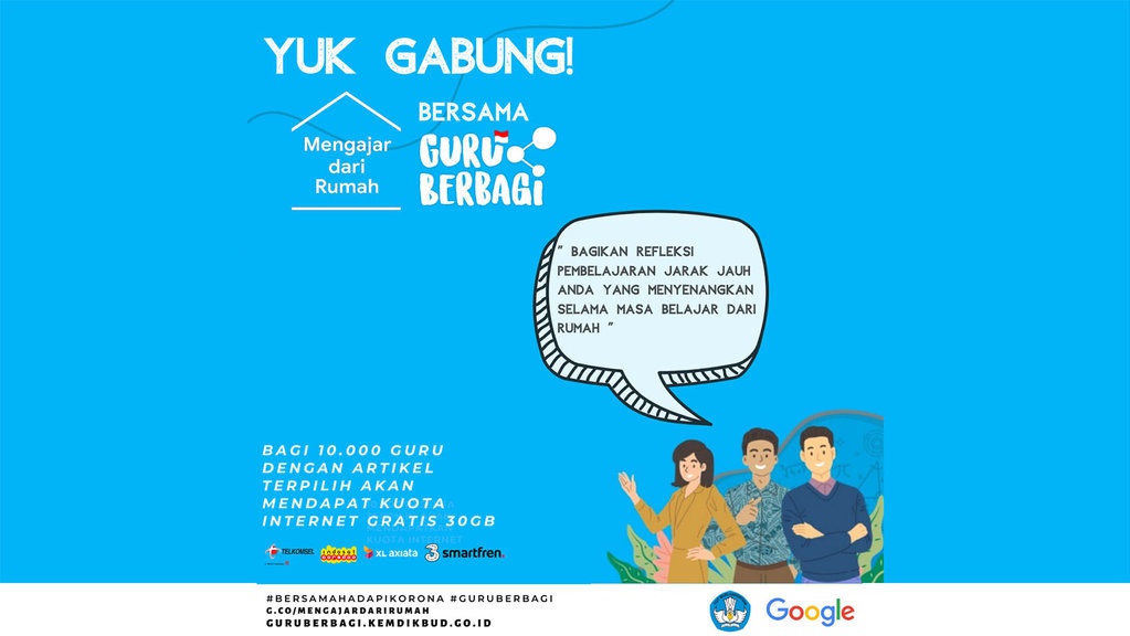 Cara Daftar Guru Berbagi, Tawarkan Gratis 30GB Kuota Data 90 Hari Cara Daftar Guru Berbagi, Tawarkan Gratis 30GB Kuota Data 90 Hari