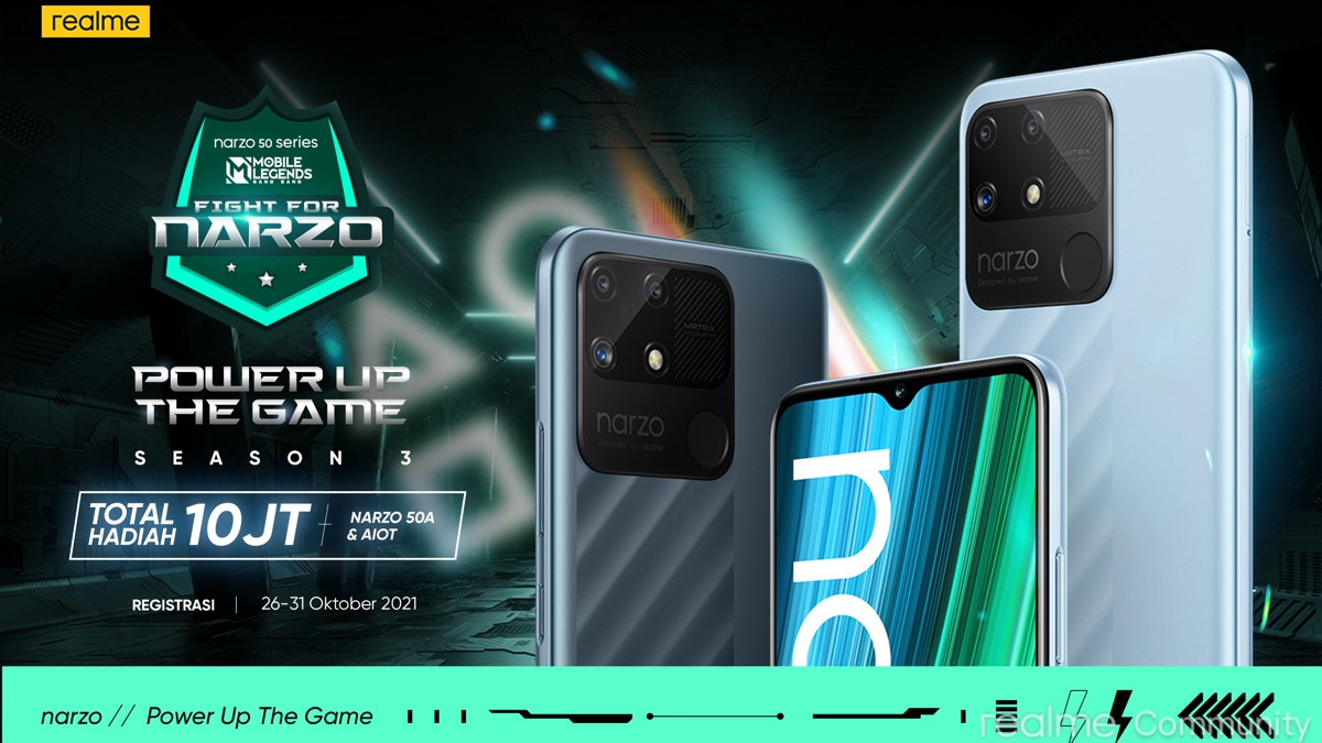 Cara Daftar Turnamen MLBB Realme Berhadiah Rp10 Juta & Hp Narzo 50 Cara Daftar Turnamen MLBB Realme Berhadiah Rp10 Juta & Hp Narzo 50