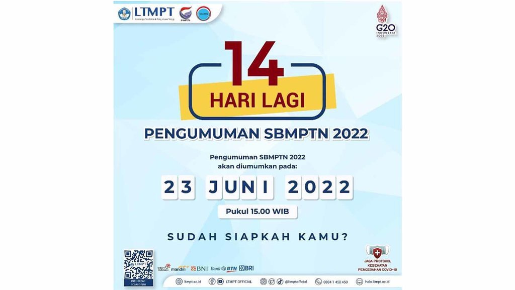 Link Pengumuman UTBK SBMPTN 2022 di pengumuman-sbmptn.ltmpt.ac.id Link Pengumuman UTBK SBMPTN 2022 di pengumuman-sbmptn.ltmpt.ac.id