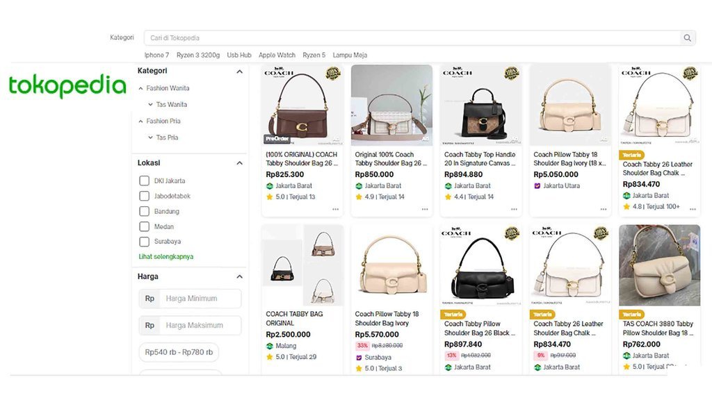 Beli Coach Tabby, Lanyard dan Tas Coach Original di Tokopedia Beli Coach Tabby, Lanyard dan Tas Coach Original di Tokopedia