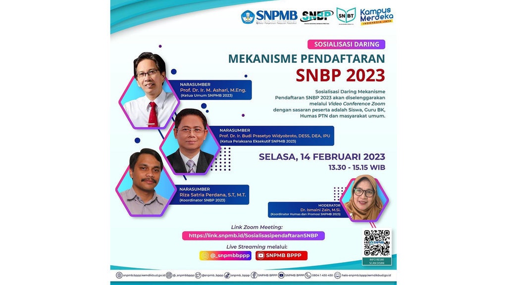 Jadwal Sosialisasi Online Mekanisme Pendaftaran SNBP 14 Feb 2023 Jadwal Sosialisasi Online Mekanisme Pendaftaran SNBP 14 Feb 2023