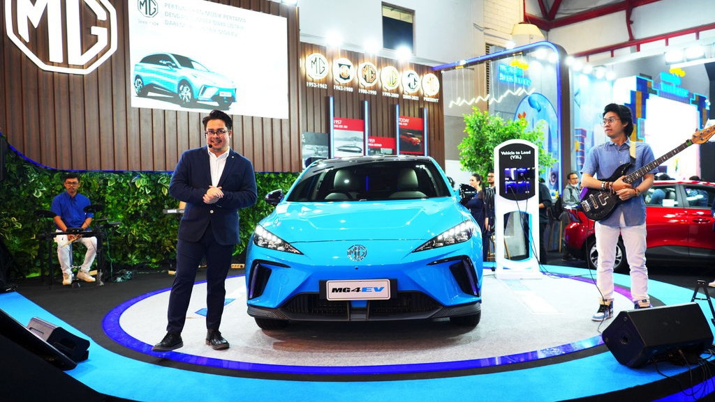 Mobil Listrik MG4 EV Pecahkan Rekor MURI di PEVS 2023 Mobil Listrik MG4 EV Pecahkan Rekor MURI di PEVS 2023