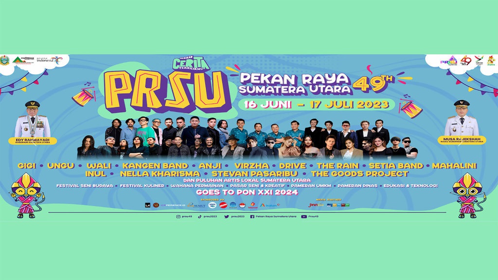 Daftar Line Up Pekan Raya Sumatera 2023 dan Info Beli Tiket Daftar Line Up Pekan Raya Sumatera 2023 dan Info Beli Tiket