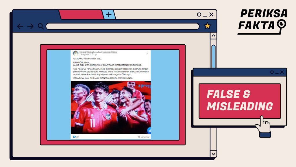 Hoaks Timnas Uzbekistan Didiskualifikasi dari Piala Asia U-23 Hoaks Timnas Uzbekistan Didiskualifikasi dari Piala Asia U-23