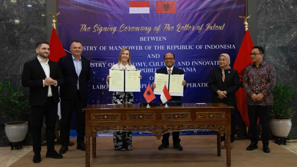 Indonesia dan Albania Teken Letter of Intent Ketenagakerjaan Indonesia dan Albania Teken Letter of Intent Ketenagakerjaan