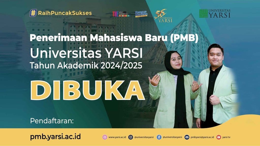 Biaya Kuliah YARSI Mulai Rp7,5 Juta/Semester, Tanpa Uang Pangkal Biaya Kuliah YARSI Mulai Rp7,5 Juta/Semester, Tanpa Uang Pangkal