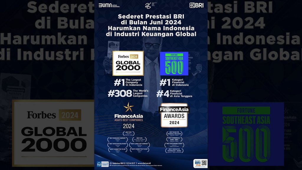 Berikut Sederet Penghargaan Internasional yang Diboyong BRI Berikut Sederet Penghargaan Internasional yang Diboyong BRI