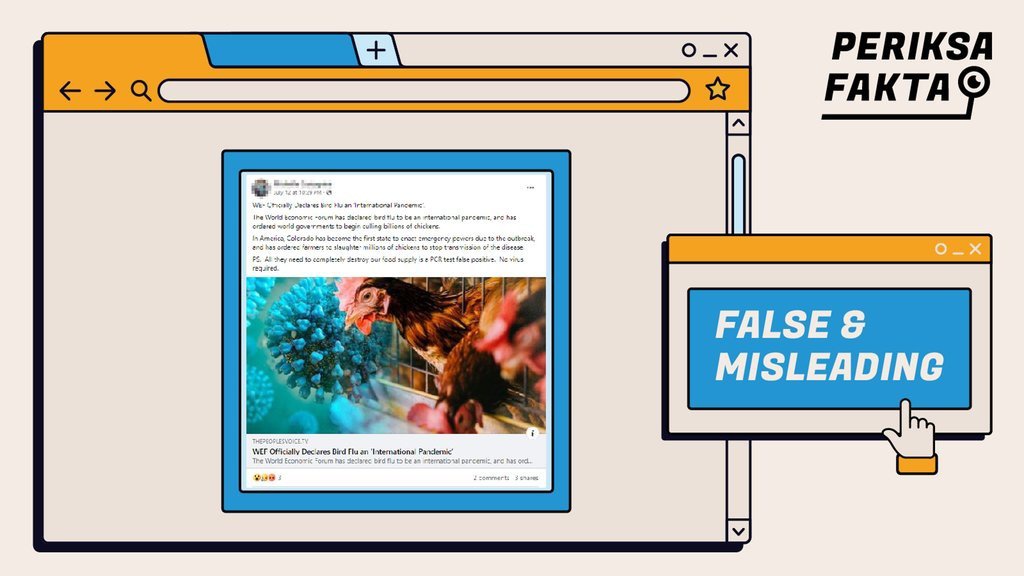 Klaim WEF Resmi Tetapkan Flu Burung sebagai Pandemi, Benarkah? Klaim WEF Resmi Tetapkan Flu Burung sebagai Pandemi, Benarkah?