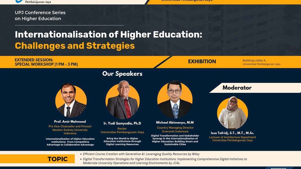 UPJ Gelar Seminar Strategi Internasionalisasi Pendidikan Tinggi UPJ Gelar Seminar Strategi Internasionalisasi Pendidikan Tinggi