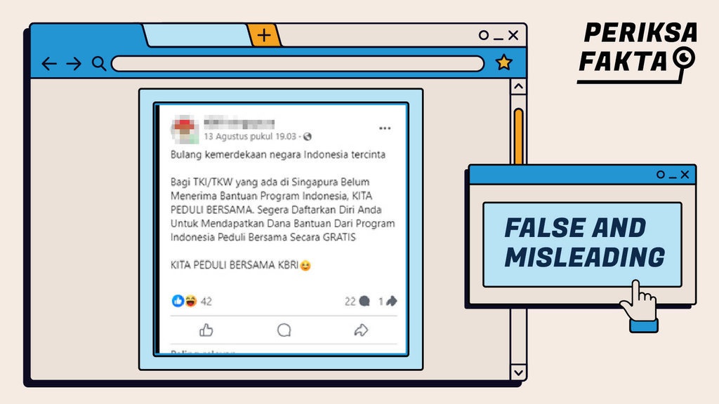 Hoaks KBRI Singapura Berikan Program Bantuan Dana Pekerja Migran Hoaks KBRI Singapura Berikan Program Bantuan Dana Pekerja Migran