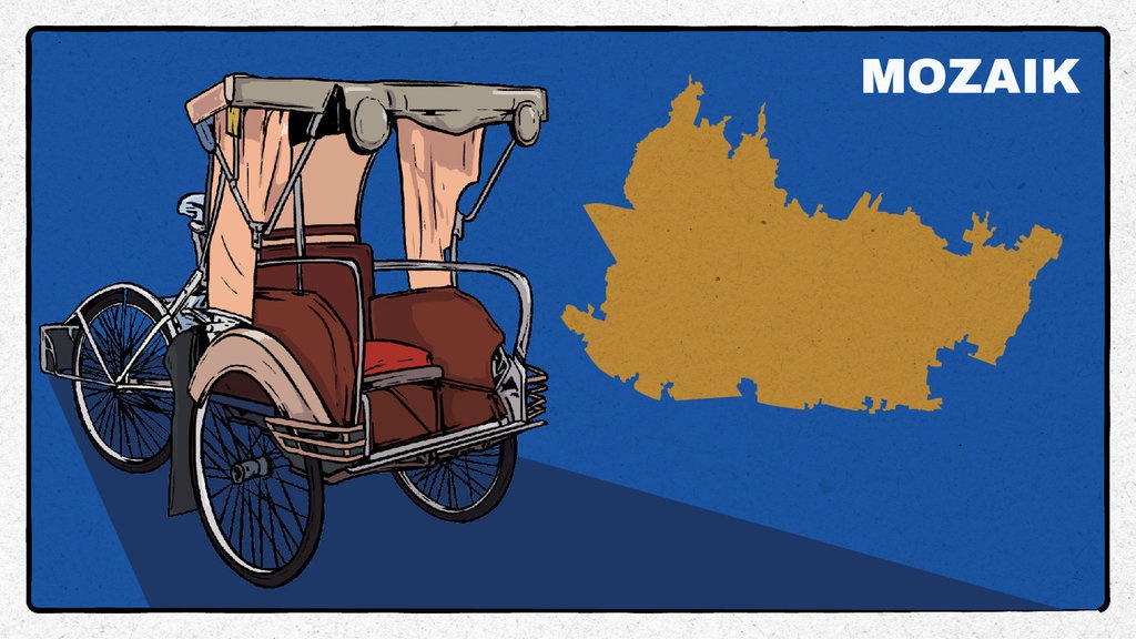 Becak di Bandung, Taksi Kayuh Sumber Penghidupan & Derita Hernia Becak di Bandung, Taksi Kayuh Sumber Penghidupan & Derita Hernia