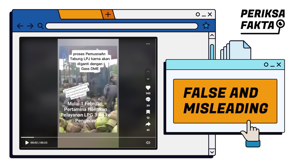 Hoaks Video Pemusnahan Gas Melon karena Beralih ke DME Hoaks Video Pemusnahan Gas Melon karena Beralih ke DME