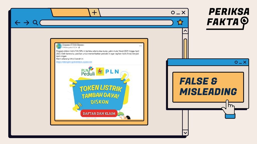 Hoaks Diskon Tarif Listrik 50% Diperpanjang Hingga April 2025 Hoaks Diskon Tarif Listrik 50% Diperpanjang Hingga April 2025