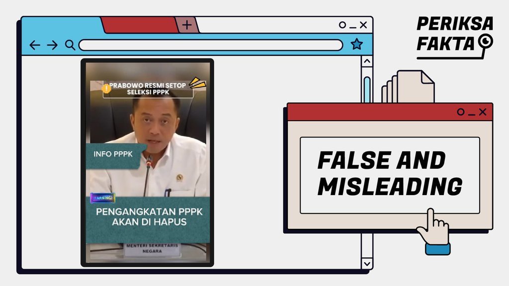 Tidak Benar Presiden Prabowo Menghentikan Pengangkatan PPPK Tidak Benar Presiden Prabowo Menghentikan Pengangkatan PPPK