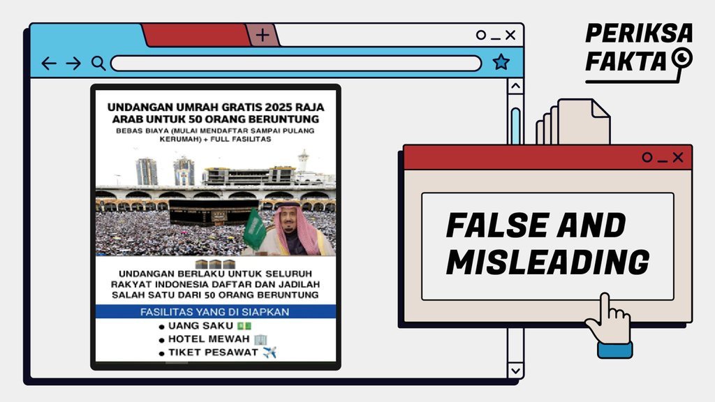 Hoaks Pendaftaran Umrah Gratis Mengatasnamakan Raja Arab Saudi Hoaks Pendaftaran Umrah Gratis Mengatasnamakan Raja Arab Saudi