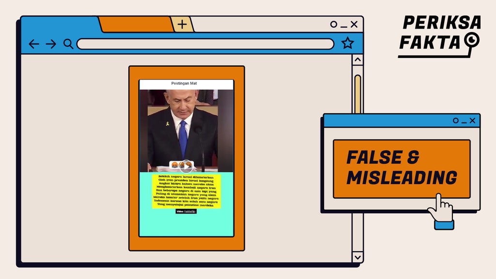 Hoaks Video PM Israel Netanyahu akan Hancurkan Indonesia Hoaks Video PM Israel Netanyahu akan Hancurkan Indonesia
