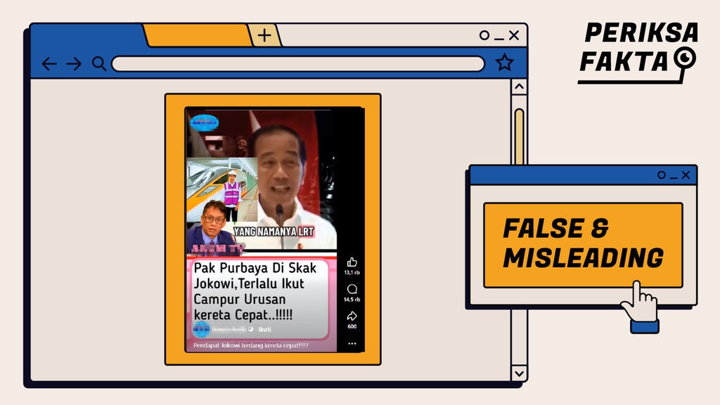 Video Jokowi Menegur Purbaya Soal Utang Kereta Cepat, Benarkah? Video Jokowi Menegur Purbaya Soal Utang Kereta Cepat, Benarkah?