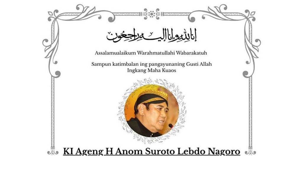 Ki Anom Suroto Meninggal, Simak Profil Sang Dalang Kondang Ki Anom Suroto Meninggal, Simak Profil Sang Dalang Kondang