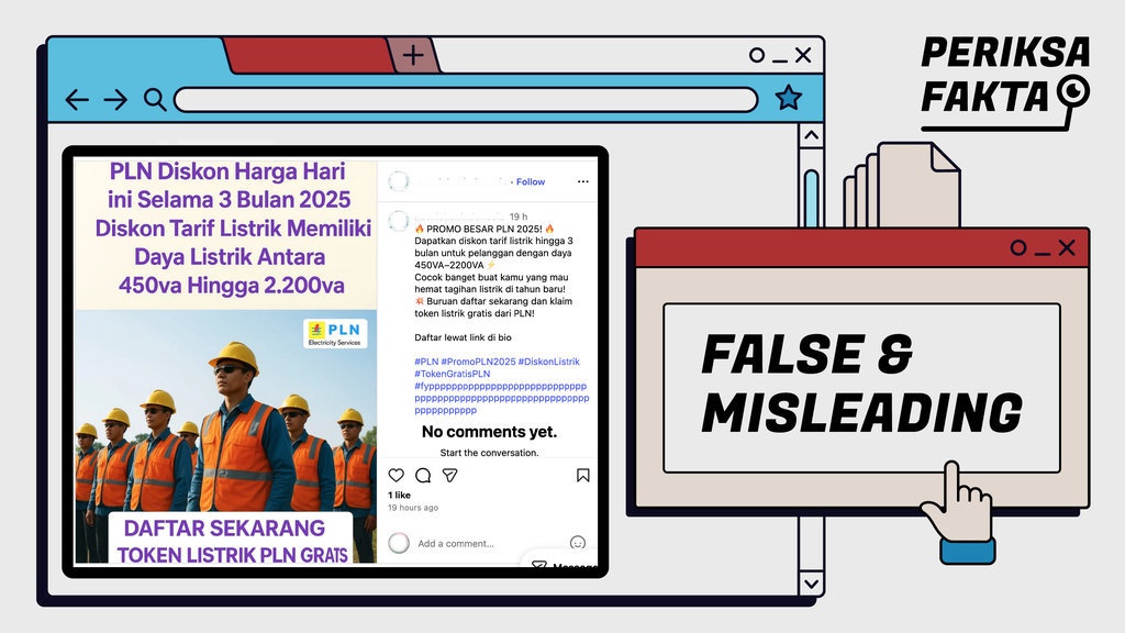 Hoaks Tautan Diskon Listrik PLN selama 3 Bulan Hoaks Tautan Diskon Listrik PLN selama 3 Bulan