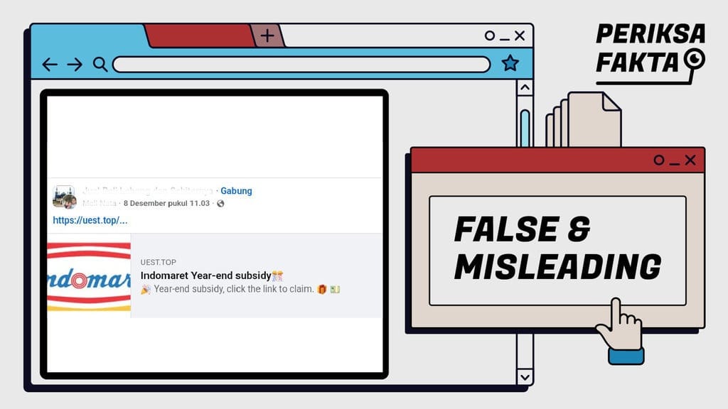 Hoaks Tautan Pendaftaran Subsidi Akhir Tahun Indomaret