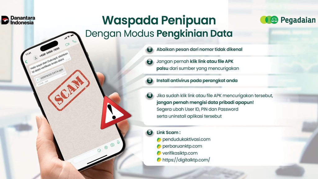 Pegadaian Imbau Nasabah Waspada Modus Scamming OTP & Instal APK Pegadaian Imbau Nasabah Waspada Modus Scamming OTP & Instal APK