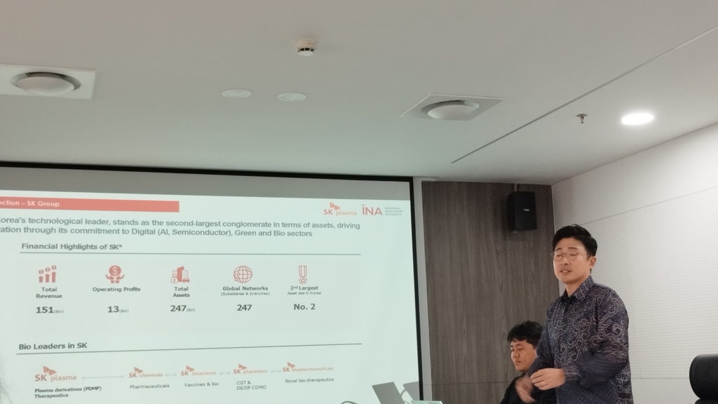 JV INA-SK Plasma Bidik Olah 1 Juta Liter Plasma pada 2026 JV INA-SK Plasma Bidik Olah 1 Juta Liter Plasma pada 2026