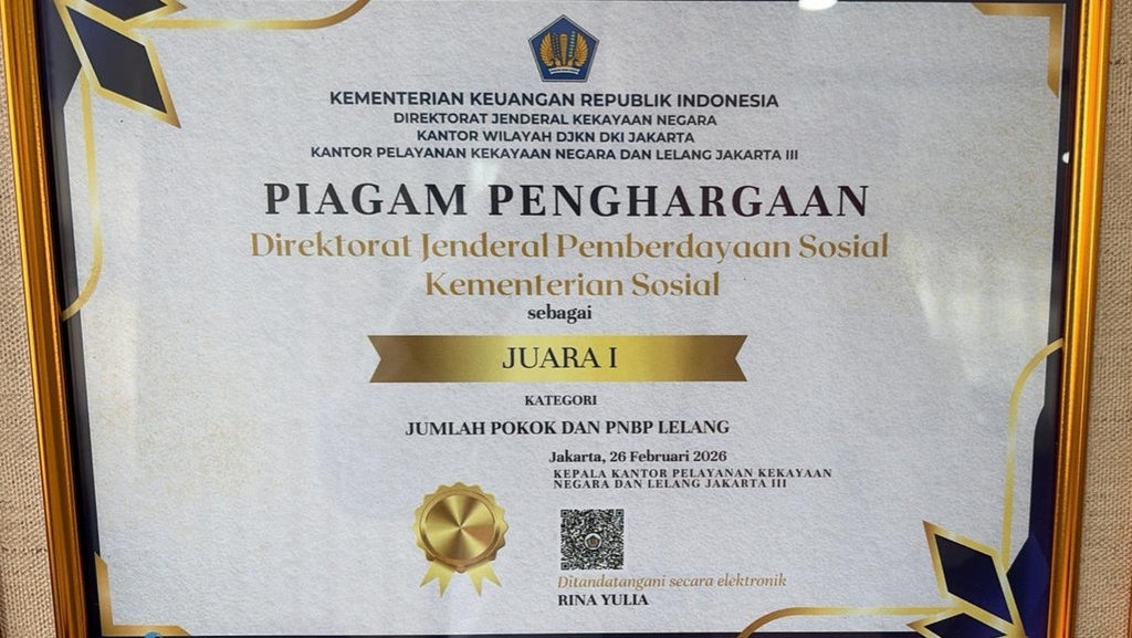 Kemensos Raih Penghargaan Pengelolaan Kekayaan Negara dari KPKNL Kemensos Raih Penghargaan Pengelolaan Kekayaan Negara dari KPKNL