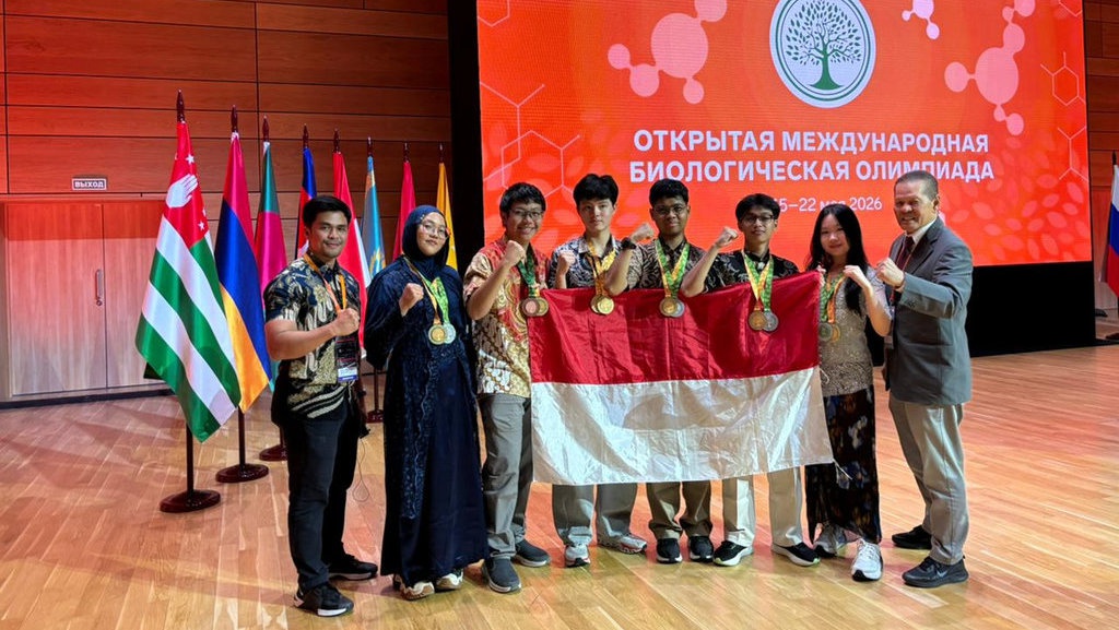 Indonesia Raih 2 Emas & 4 Perak di Olimpiade Biologi 2026 Rusia Indonesia Raih 2 Emas & 4 Perak di Olimpiade Biologi 2026 Rusia