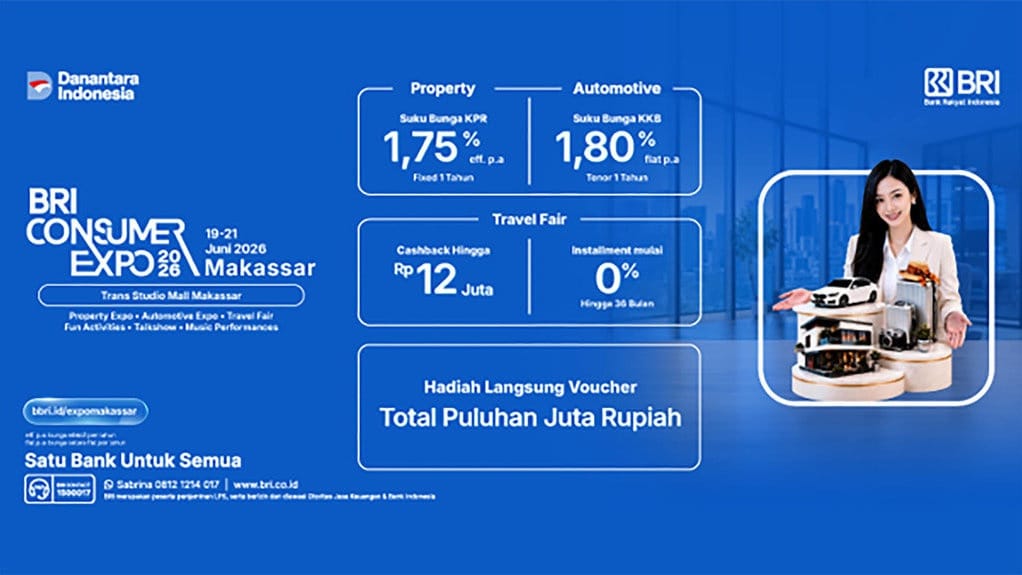 Wujudkan Rumah & Mobil Impian di BRI Consumer Expo 2026 Makassar Wujudkan Rumah & Mobil Impian di BRI Consumer Expo 2026 Makassar