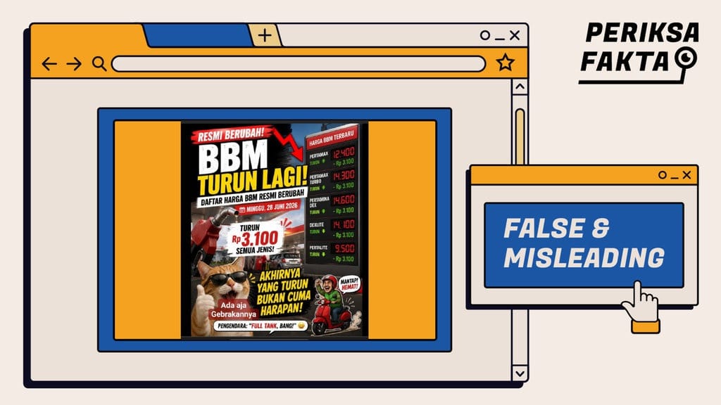 Salah, Semua Jenis BBM Turun Harga Rp3.100 Mulai Akhir Juni 2026 Salah, Semua Jenis BBM Turun Harga Rp3.100 Mulai Akhir Juni 2026