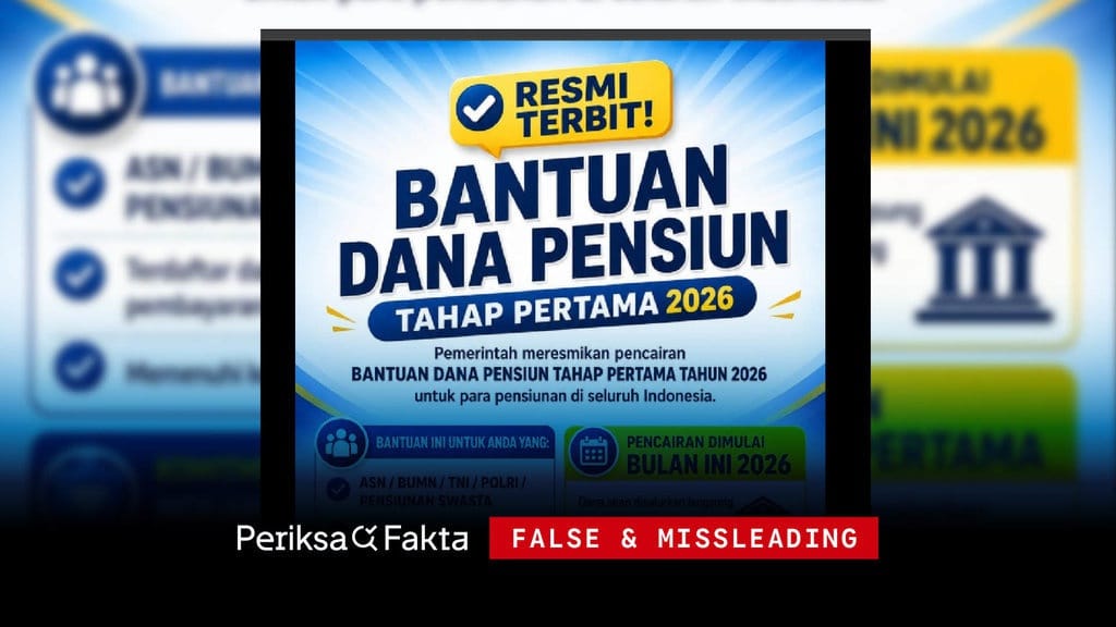 Hoaks, Pendaftaran Bantuan Dana Pensiun Tahap 1 Tahun 2026 Hoaks, Pendaftaran Bantuan Dana Pensiun Tahap 1 Tahun 2026