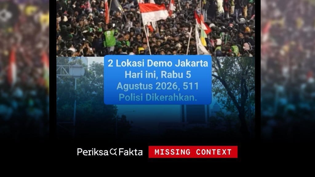 Keliru, Klaim Dua Foto Lokasi Demonstrasi pada 5 Agustus 2026 Keliru, Klaim Dua Foto Lokasi Demonstrasi pada 5 Agustus 2026