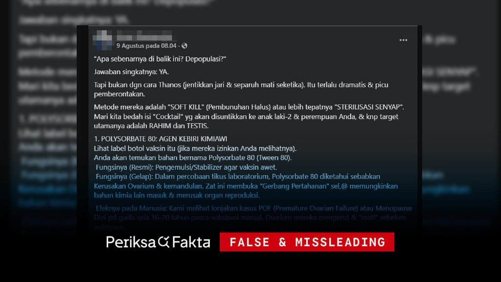 Salah, Vaksin HPV Adalah Upaya Depopulasi & Sterilisasi Anak Salah, Vaksin HPV Adalah Upaya Depopulasi & Sterilisasi Anak