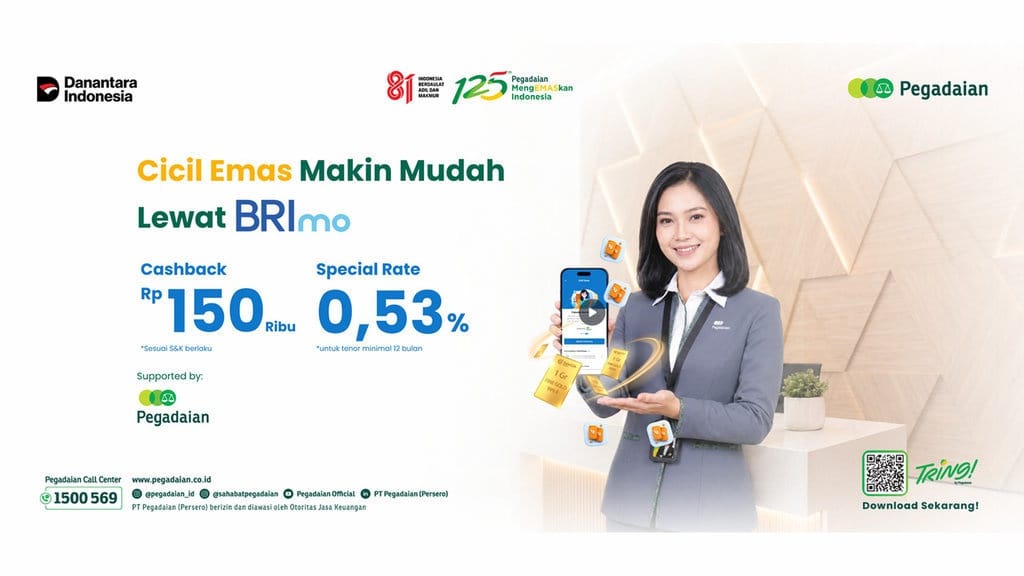 Makin Praktis! Kini Cicil Emas Bisa Langsung dari Aplikasi BRImo Makin Praktis! Kini Cicil Emas Bisa Langsung dari Aplikasi BRImo