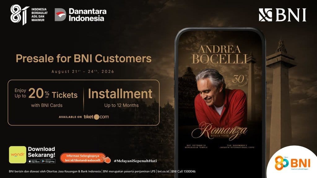 BNI Hadirkan Akses Eksklusif Menikmati Andrea Bocelli BNI Hadirkan Akses Eksklusif Menikmati Andrea Bocelli