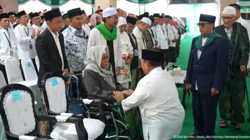 Tiba di Muktamar NU, Prabowo-Gibran Disambut Selawat Tiba di Muktamar NU, Prabowo-Gibran Disambut Selawat