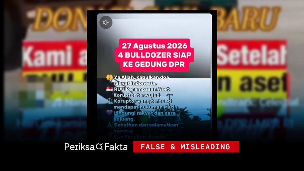 Salah, Video 4 Bulldozer Menuju Gedung DPR untuk Demo 27 Agustus Salah, Video 4 Bulldozer Menuju Gedung DPR untuk Demo 27 Agustus