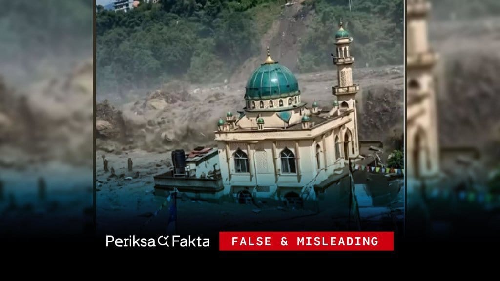 Hoaks, Gambar Masjid Tetap Kokoh di Tengah Banjir Nepal Hoaks, Gambar Masjid Tetap Kokoh di Tengah Banjir Nepal