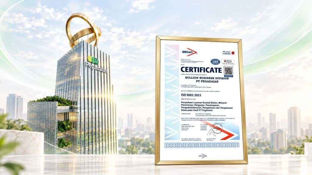 Pegadaian Raih ISO 9001:2015 untuk Layanan Kustodi Pegadaian Raih ISO 9001:2015 untuk Layanan Kustodi