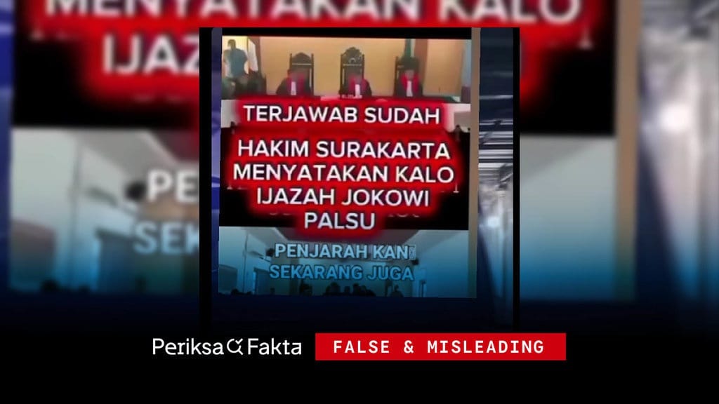 Salah, Hakim Surakarta Nyatakan Ijazah Jokowi Palsu Salah, Hakim Surakarta Nyatakan Ijazah Jokowi Palsu