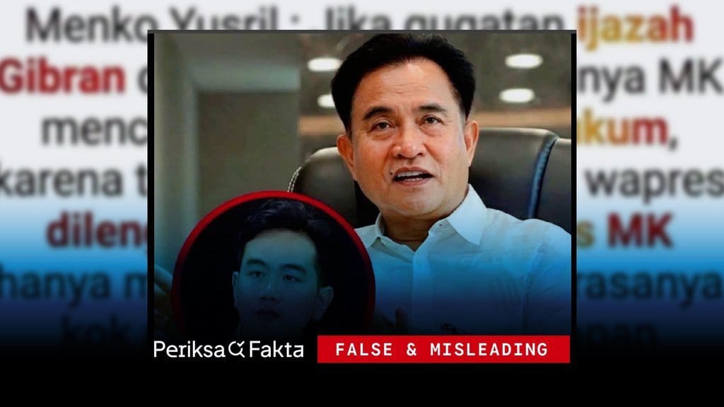 Salah, Yusril Sebut MK Akan Menciptakan Kekacauan Hukum Salah, Yusril Sebut MK Akan Menciptakan Kekacauan Hukum